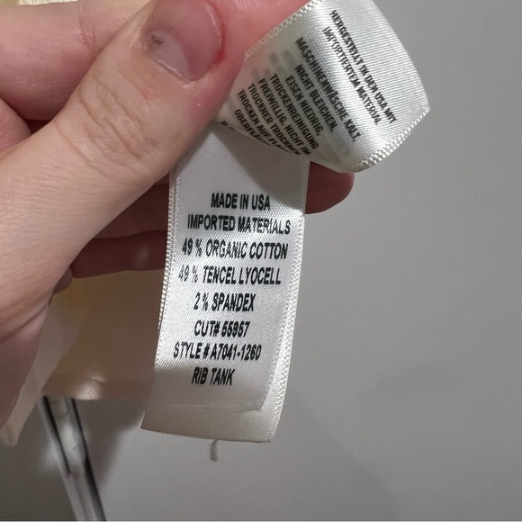 Agolde Ribbed Tank XS Cream Off White - Picture 6 of 6